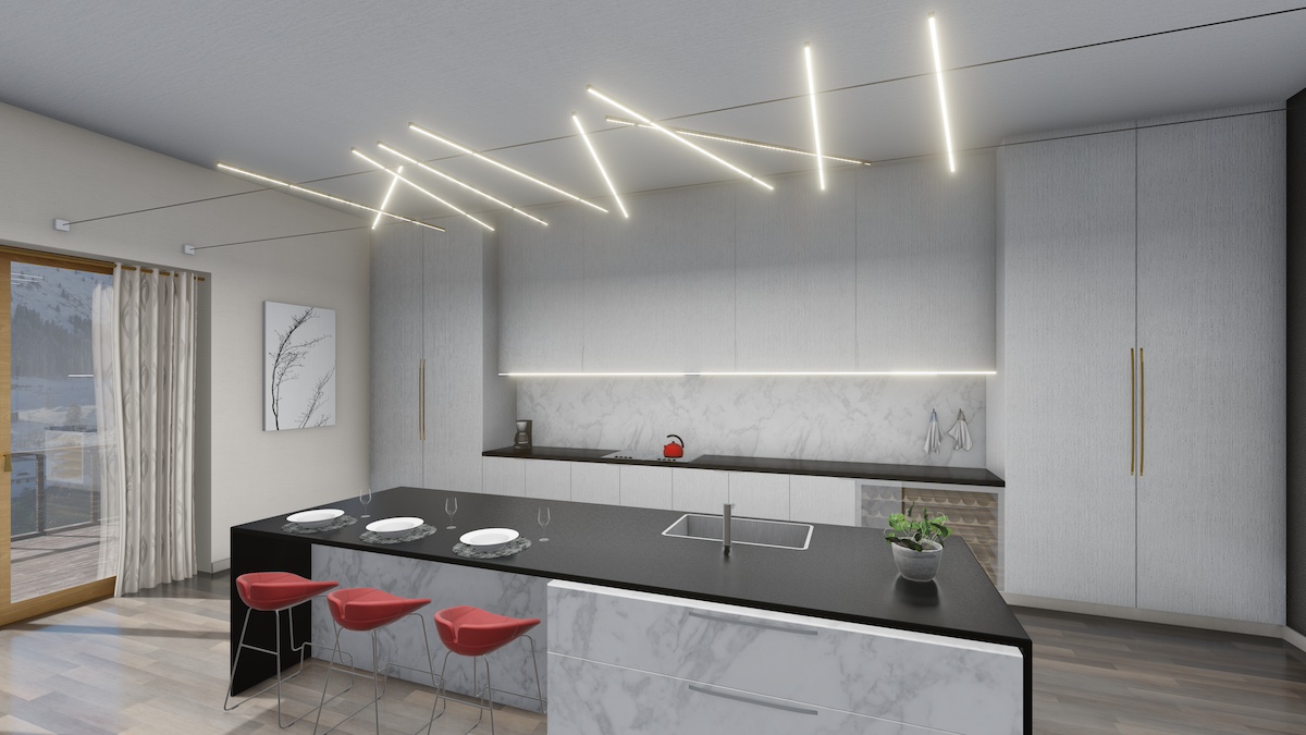 Marcas de iluminação especificadas em projetos de arquitetura